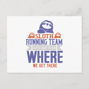 Running - Sloth Running Team Postcard
