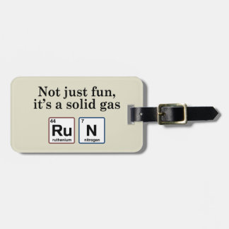 Running Solid Gas Elements Luggage Tag