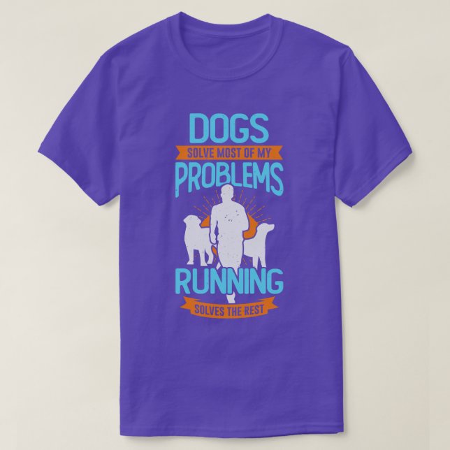 Running Sport Marathon Runner Dog Lover Gift T-Shirt (Design Front)