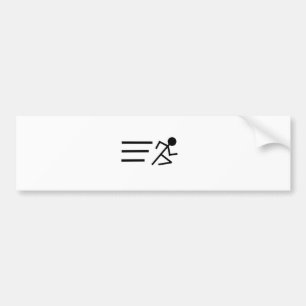 Running Stickman Bumper Sticker
