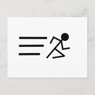 Running Stickman Postcard