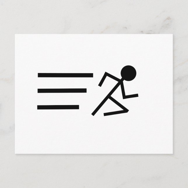 Running Stickman Postcard (Front)