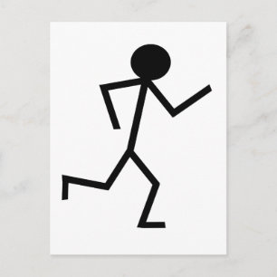 Running Stickman Postcard