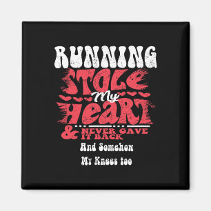 Running Stole My Heart ~ Funny Valentines Day Magnet