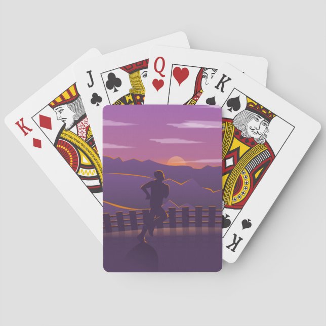 Running sunrise playing cards (Back)