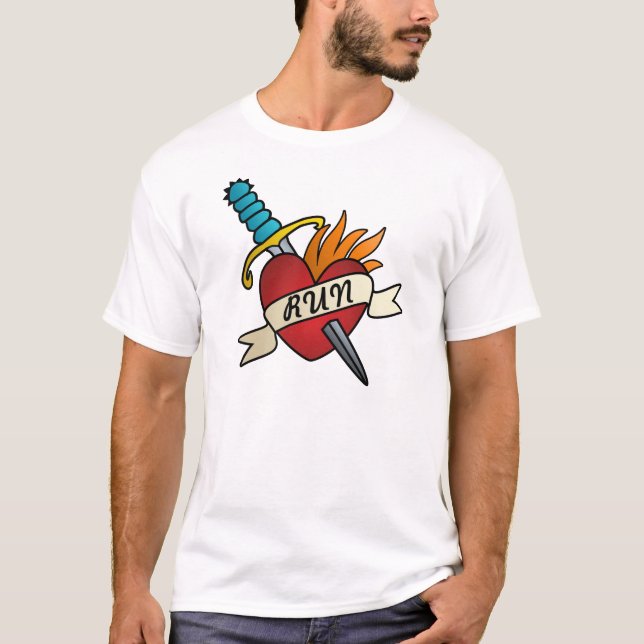 Running Tattoo T-Shirt (Front)