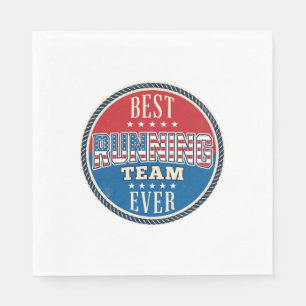 Running Team Patriotic Vintage Badge Design_1 Napkin