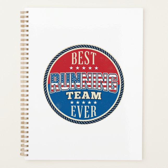 Running Team Patriotic Vintage Badge Design_1 Planner (Front)