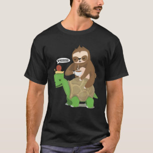 Running Team Sloth Snail Turtle Piggyback Slow Sq T-Shirt