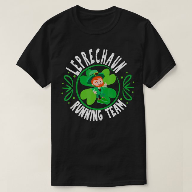 Running Team St Patricks Day Half Marathon Funny  T-Shirt (Design Front)
