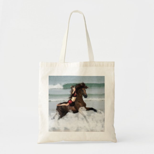 Running the Beach Tote Bag (Front)