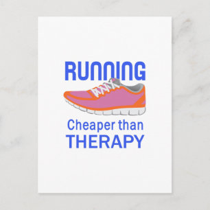 RUNNING THERAPY POSTCARD