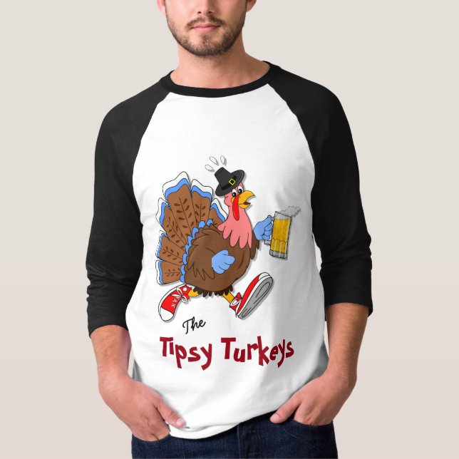 Running Tipsy Turkey (Beer) - Post-Run T-Shirt (Front)
