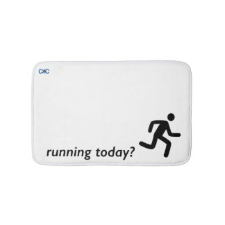 Running today? motivational bath mat! bath mat