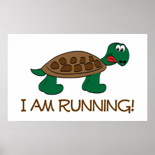 Running Tortoise Poster