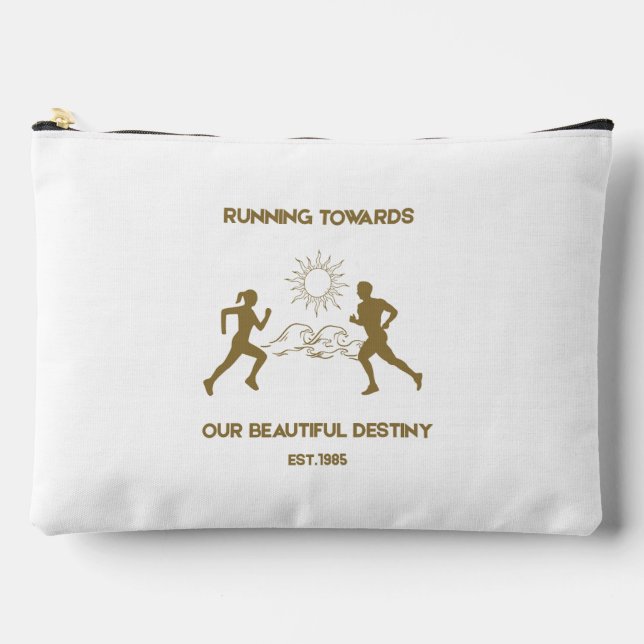 Running Towards Our Destiny Luxury Accessory Pouch (Front)
