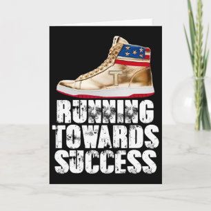 Running Towards Success Trump Sneakers Republican Card