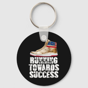 Running Towards Success Trump Sneakers Republican Key Ring