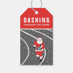 Running Track and Field Christmas Gift Tags