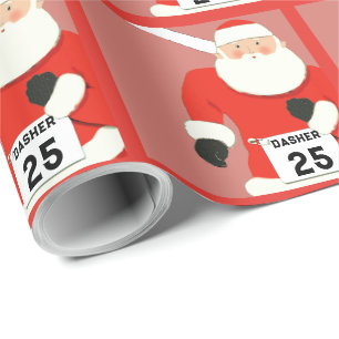 Running Track and Field Holiday Gift Wrapping Paper