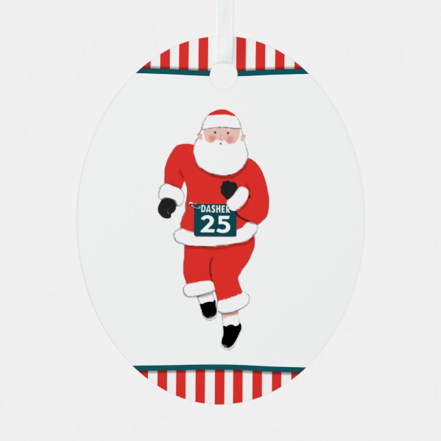 Running Track and Field Metal Tree Decoration (Front)