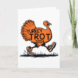 Running Turkey Trot Thanksgiving For Boys Girls Ki Card