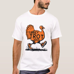 Running Turkey Trot Thanksgiving For Boys Girls Ki T-Shirt