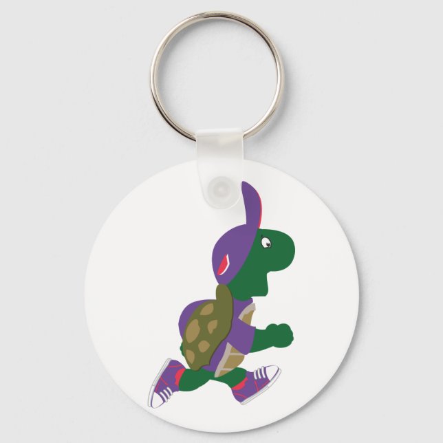 running Turtle Key Ring (Front)