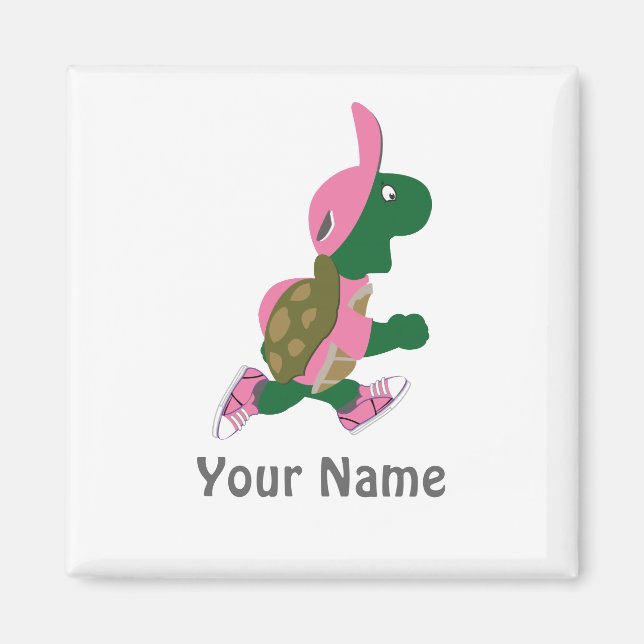 Running Turtle Personalise Magnet (Front)