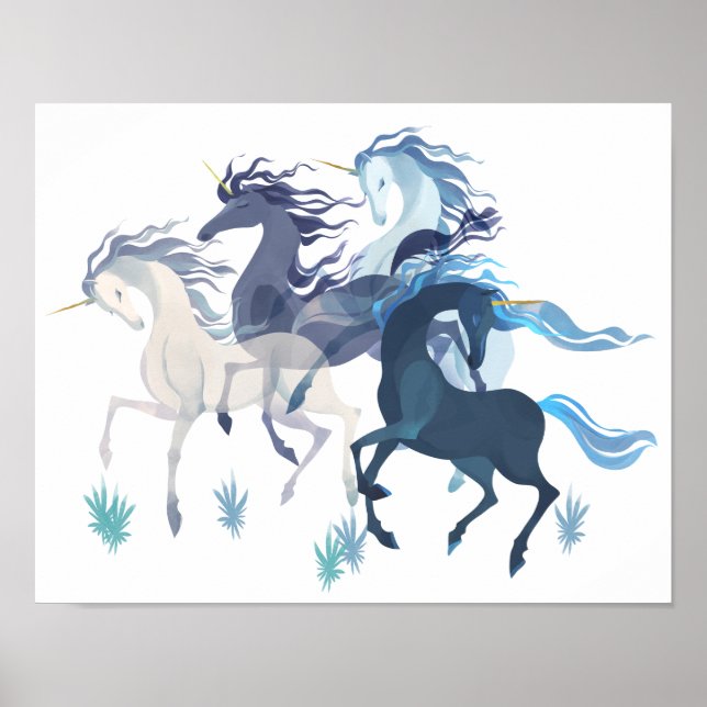 Running Unicorns poster (Front)