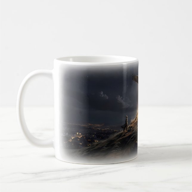 Running Up That Hill Eagle Night Vision Mug (Left)