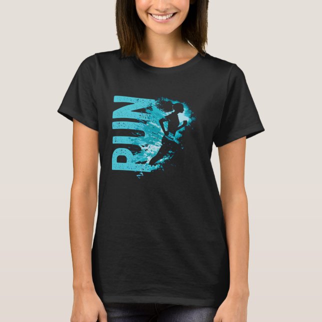 Running Walking  Runner Girls Women  1 T-Shirt (Front)