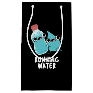 Running Water Funny Water Pun Dark BG Small Gift Bag