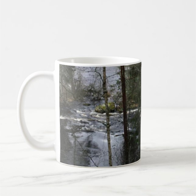 Running Water Landscape in Finland Coffee Mug (Left)