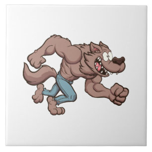 Running Werewolf Ceramic Tile