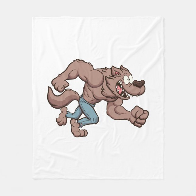 Running Werewolf Fleece Blanket (Front)