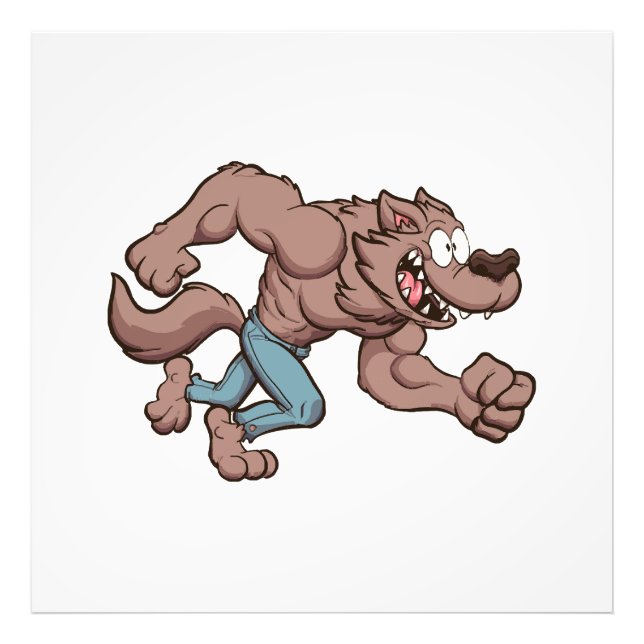 Running Werewolf Photo Print (Front)