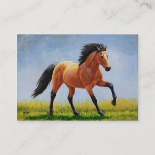Running Wild Buckskin Horse Business Card