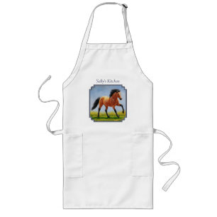 Running Wild Buckskin Horse Long Apron