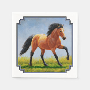 Running Wild Buckskin Horse Napkin