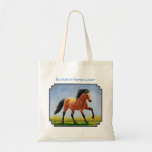 Running Wild Buckskin Horse Tote Bag