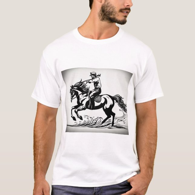 Running Wild – Traditional Flash Tattoo Horse T-Sh T-Shirt (Front)