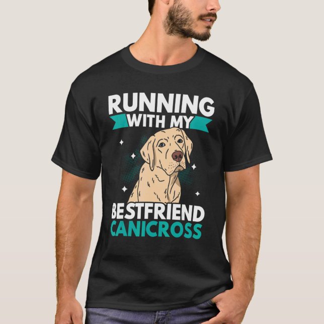 Running With My Bestfriend Canicross  Dog Runner T-Shirt (Front)