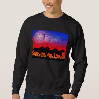 Running with the moon / Running earth and sky Sweatshirt