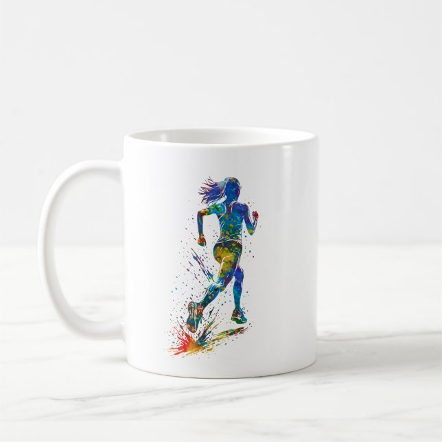 Running Woman Coffee Mug (Left)