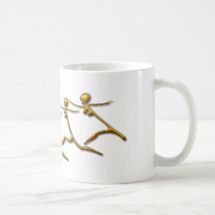 Running Women gold Coffee Mug
