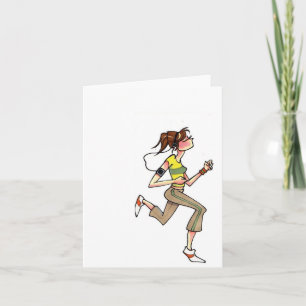 running women notecard