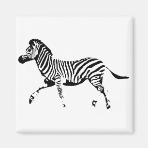 Running Zebra Magnet