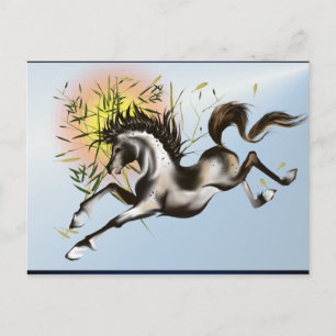Runnung Horse-Postcard Postcard