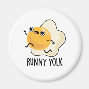Runny Yolk Funny Food Egg Pun Magnet